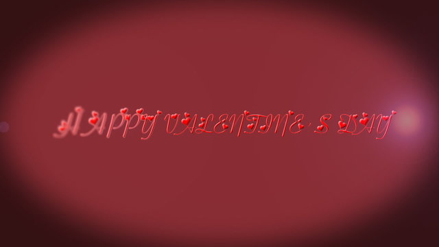 Animated inscription Happy Valentine's day