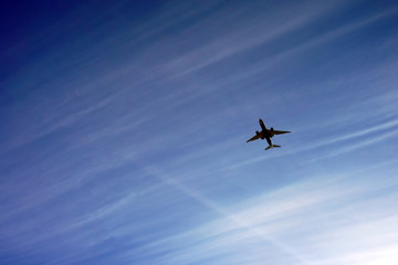 Fototapeta na wymiar plane in the sky