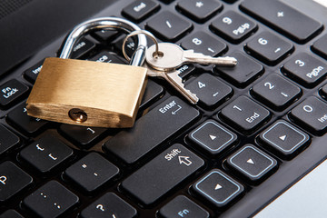  Padlock on keyboard