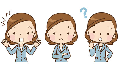 スーツを着た女性　主婦　セット