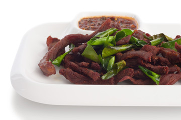 Fried sun-dried beef