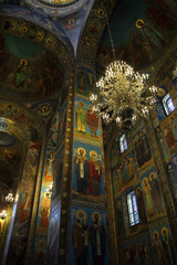 Obraz premium Interior in the Cathedral of Our Savior on Spilled Blood.