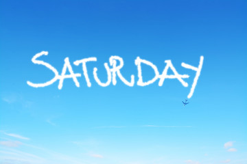 saturday written in the sky