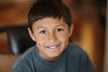 Portrait of young boy smiling