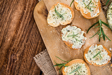 Fresh made Herb Butter Baguettes