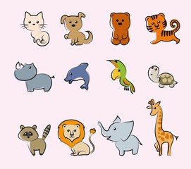 Obraz premium cartoon animals