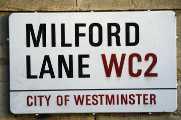 Milford Lane Street Sign