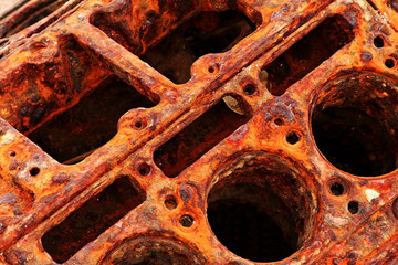 rusty engine detail