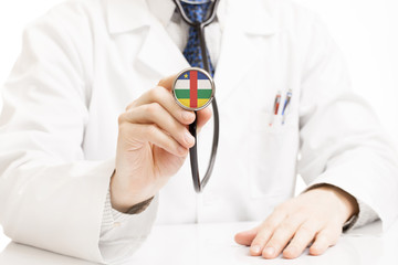 Stethoscope with flag series - Central African Republic