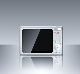 Compact digital camera with empty LCD screen