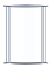 Blank billboard (city advert) isolated on white background