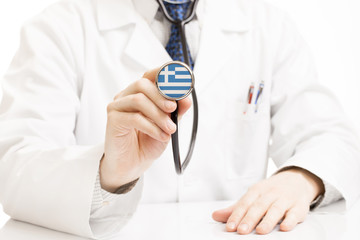 Stethoscope with flag series - Greece - Hellenic Republic