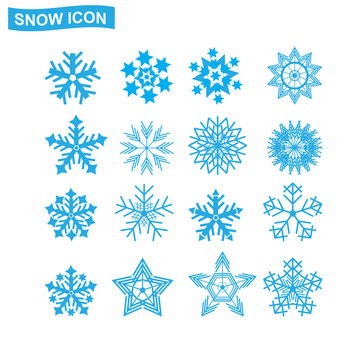 Snowflakes icon collection. Vector