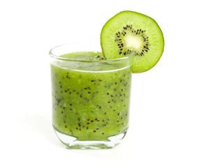 Fototapeta na wymiar kiwi smoothie in a glass
