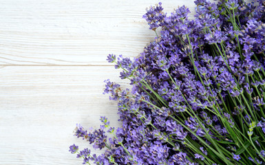 lavender on wooden surface