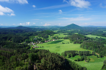 Charming village Jetřichovice in Czech Switzerland