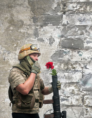 Fototapeta premium Bizarre soldier