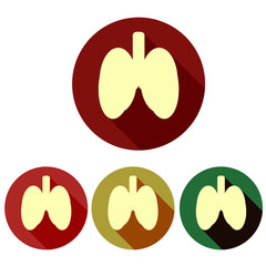 lung design icons vector