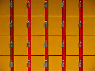 Yellow lockers wallpaper background