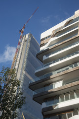 Modern residential buildings in Milan