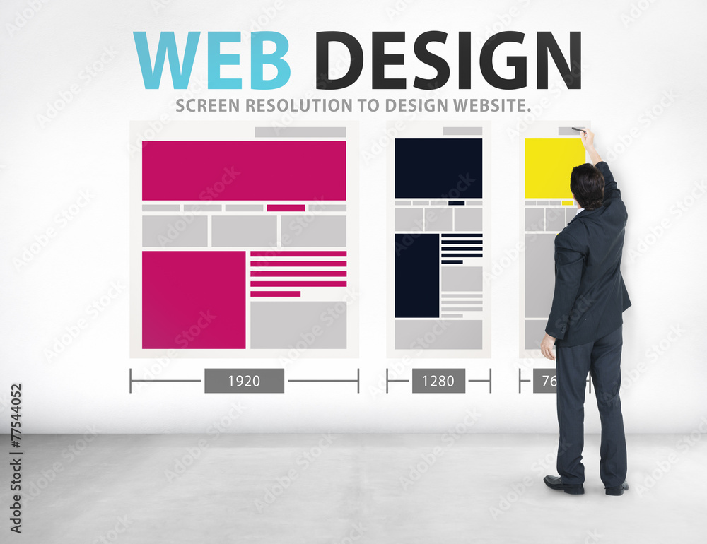 Poster web design network website ideas media information concept