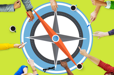 Navigation Compass Direction Exploration Guide Journey Concept