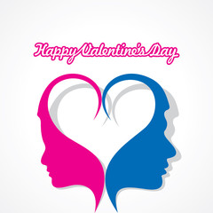 Valentines day greeting card design vector illustration