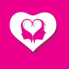 Valentines day greeting card design vector illustration