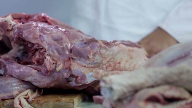 Turkey cuts in butchery