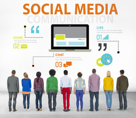 Social Media Social Networking Technology Concept