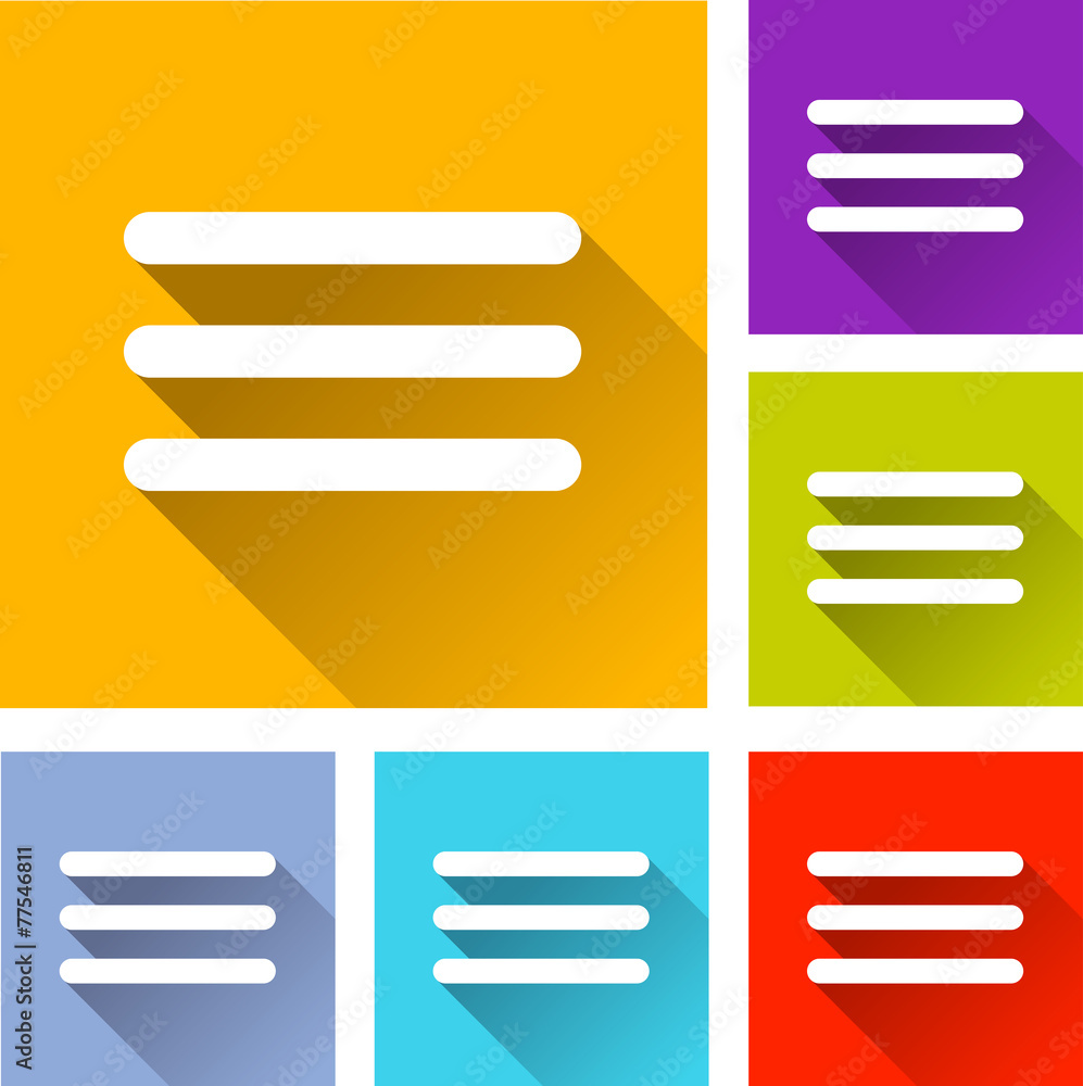 Poster website menu icons