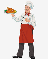 chef with chicken