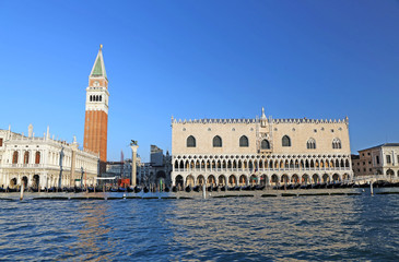 bell tower Saint Mark and Doge's Palace View from the adriatic s