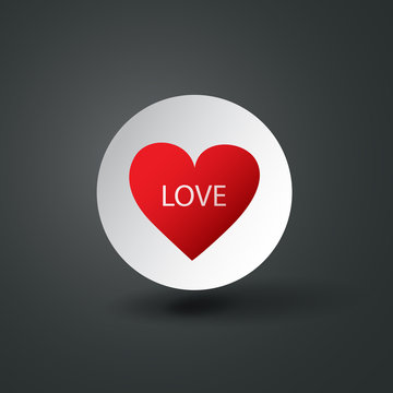 Heart Design - Happy Valentine's Day Card or Icon