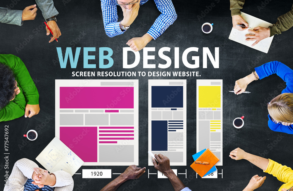 Poster web design network website ideas media information concept