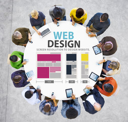 Web Design Network Website Ideas Media Information Concept
