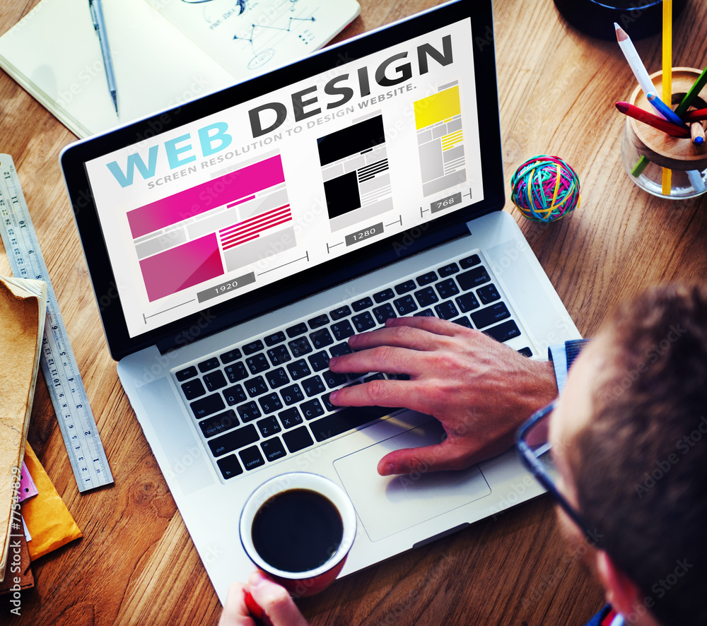 Poster web design network website ideas media information concept