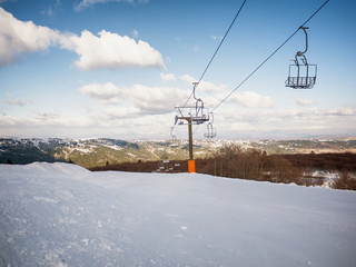 ski lift on ski resort