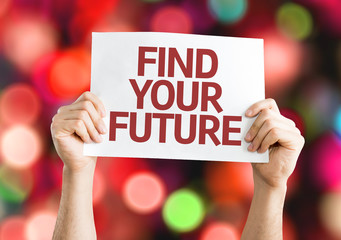Find Your Future card with colorful background
