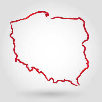 mapa konturowa POLSKI, POLSKA