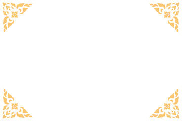 golden thai style pattern traditional art