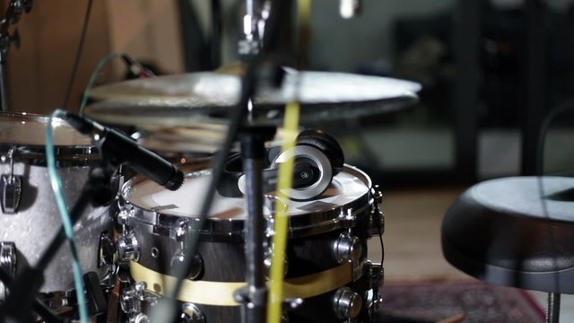 close up shot of musican playing drums