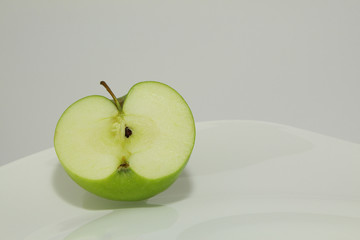 halve groene appel