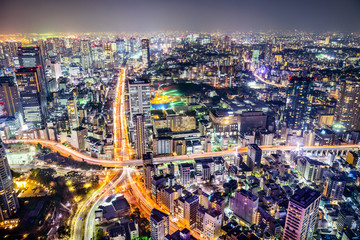 Fototapeta premium Tokio, Japonia pejzaż i autostrady