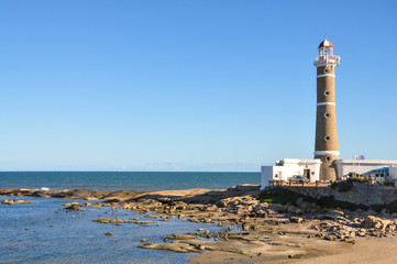 Lighthouse at San Ignacio beach Uruguay. Traveling South America