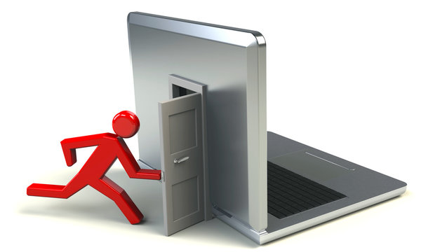 Computer Hintert&uuml;r