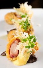 Takoyaki, delicious Japanese style octopus pancake