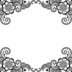 Flower vector ornament corner