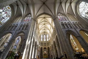 Fototapeta premium Cathedral Saints-Michel-et-Gudule de Bruxelles, Belgium