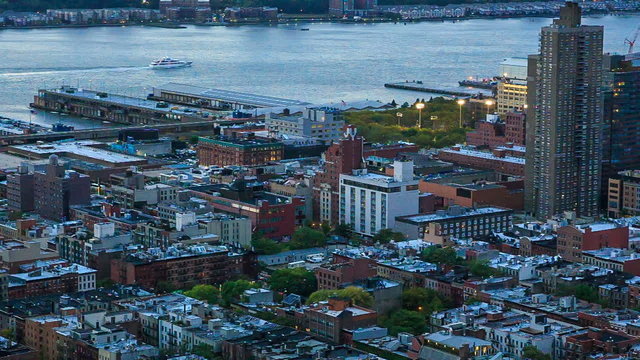 Top view of the Manhattan skyline, New York city